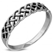 Celtic knot Plain Sterling Silver Ring, rp663